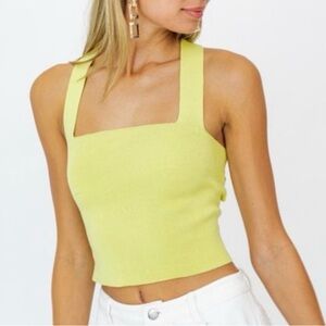 Le Lis - Yellow Square Neck Top